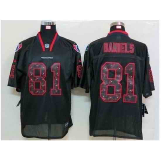 Nike Houston Texans 81 Owen Daniels Black Elite United Sideline NFL Jerseys
